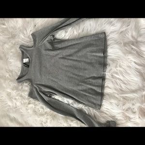 cold shoulder long sleeve shirt